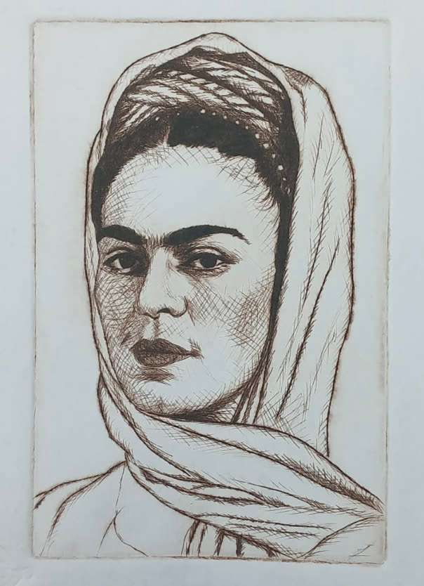 Mujer de manto blanco, obra de Francisco Muñoz Tejeida
