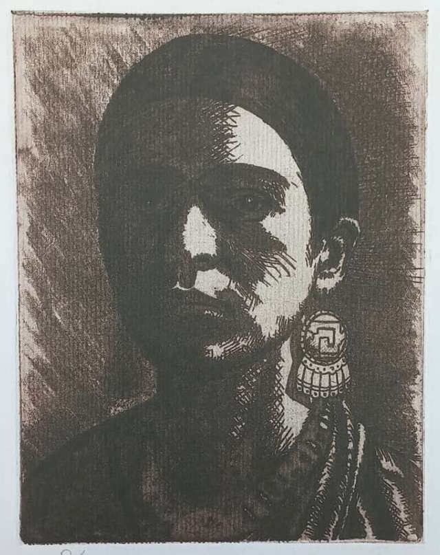 Retrato en penumbra, obra de Francisco Muñoz Tejeida